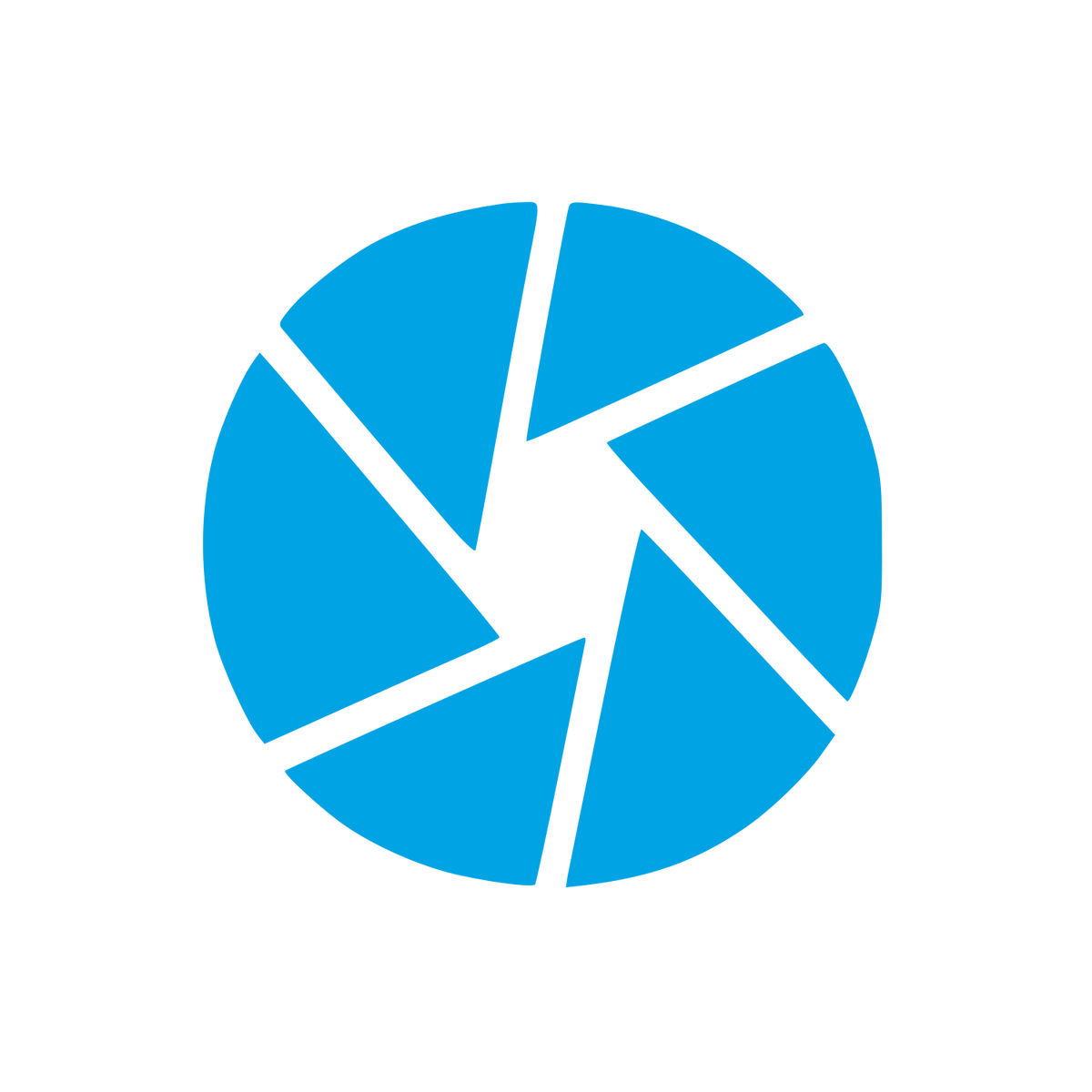 Camera Aperture Shutter Logo #00a3e4