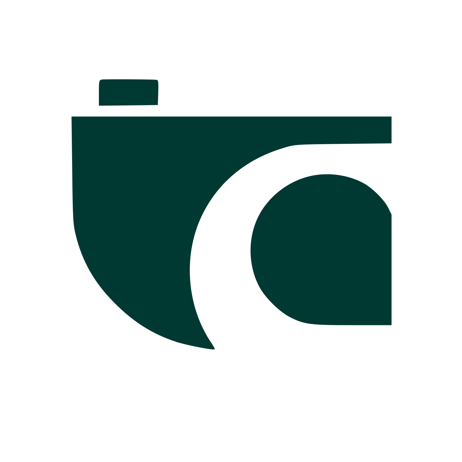 Modernist Minimal Camera Logo #003932