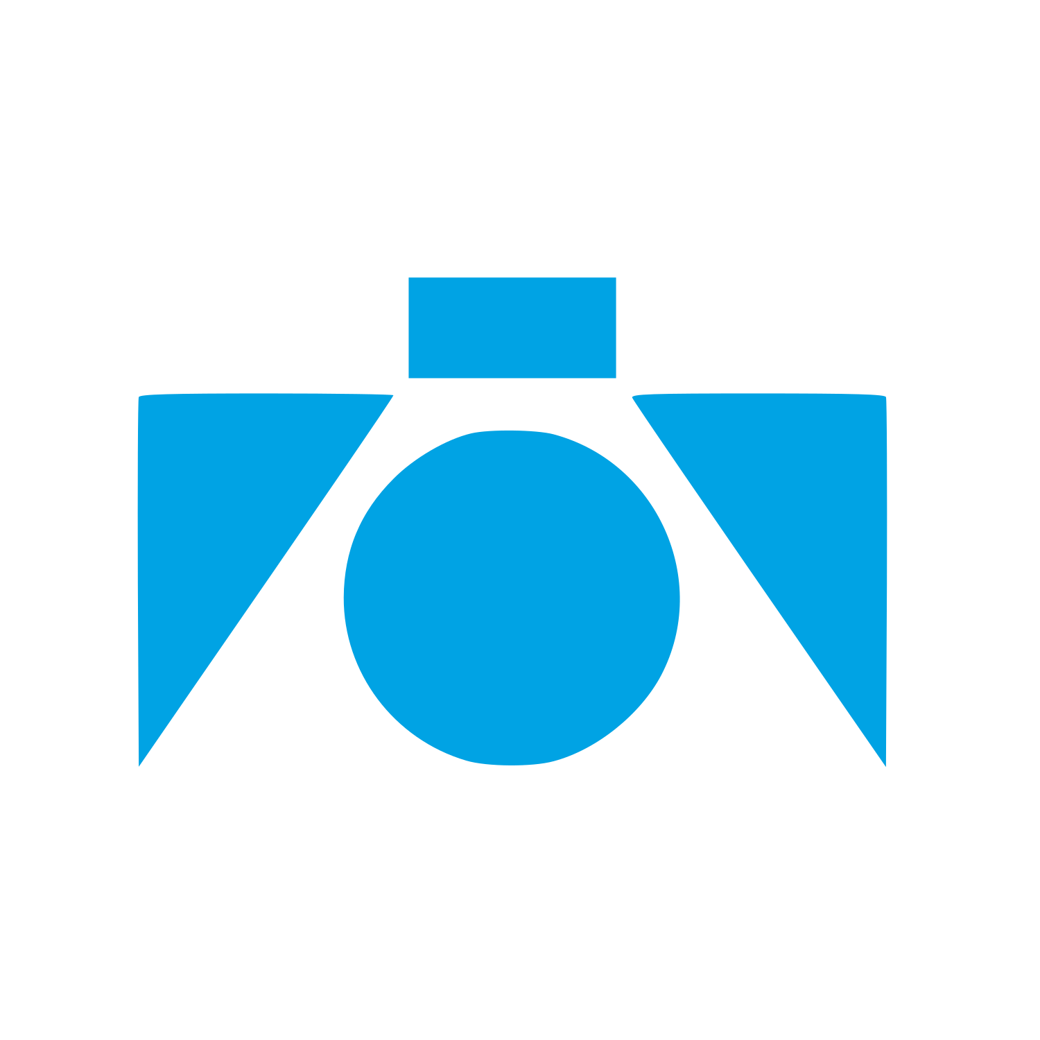 Modernist Minimal Camera Logo #00a3e4