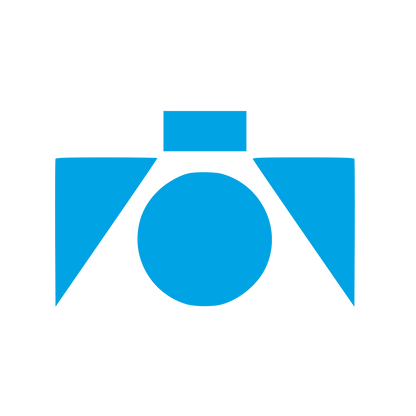 Modernist Minimal Camera Logo #00a3e4