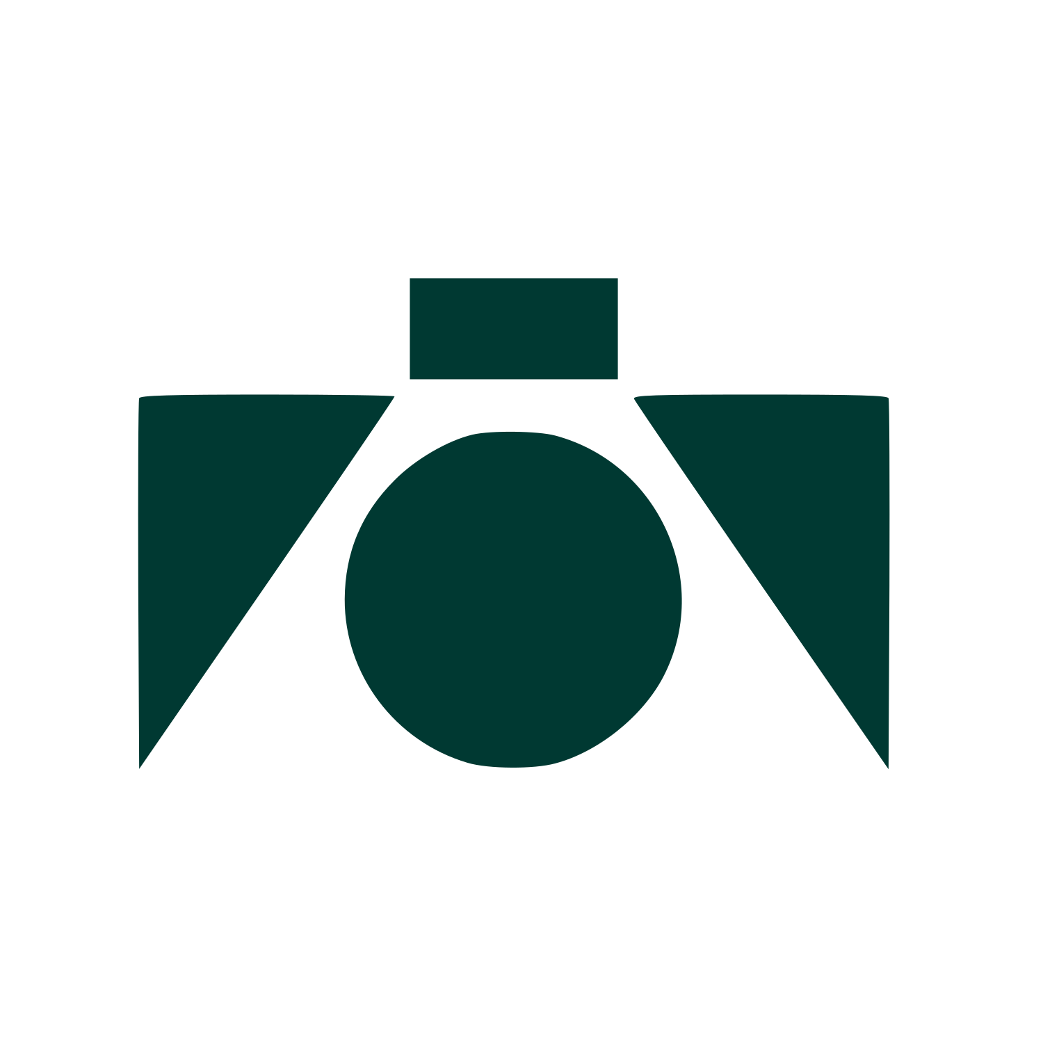 Modernist Minimal Camera Logo #003932