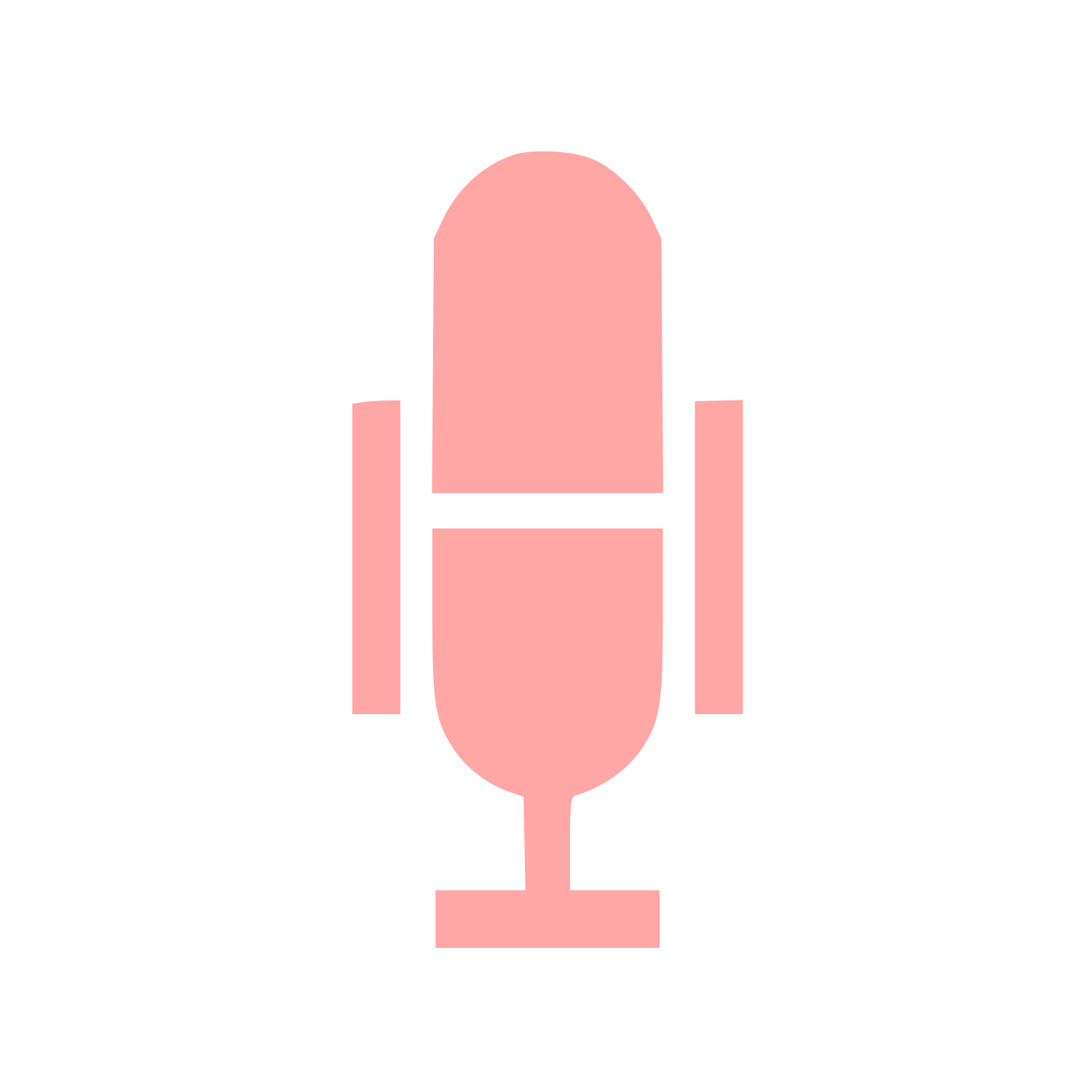 Swiss Style Microphone Logo #ffa6a6