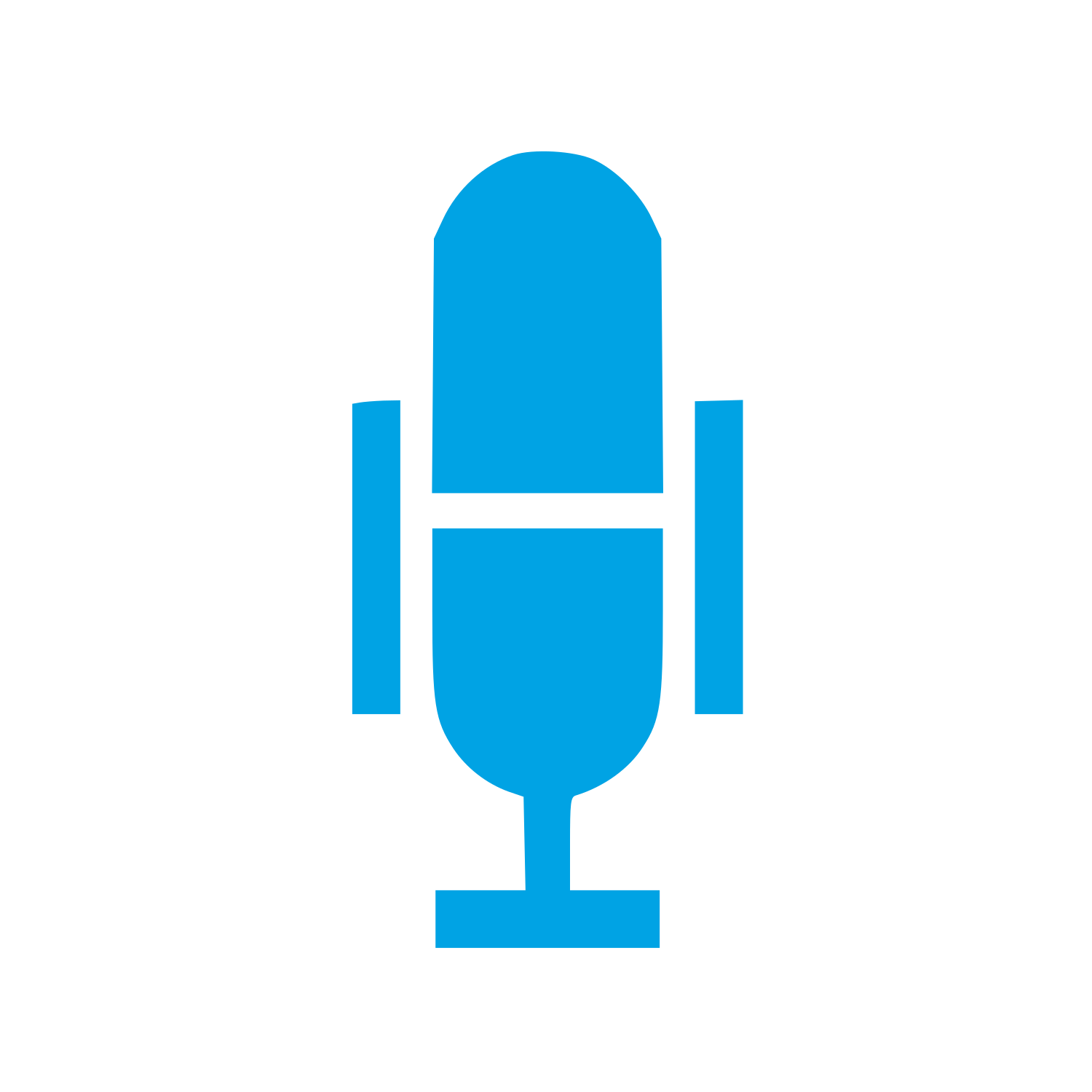 Swiss Style Microphone Logo #00a3e4