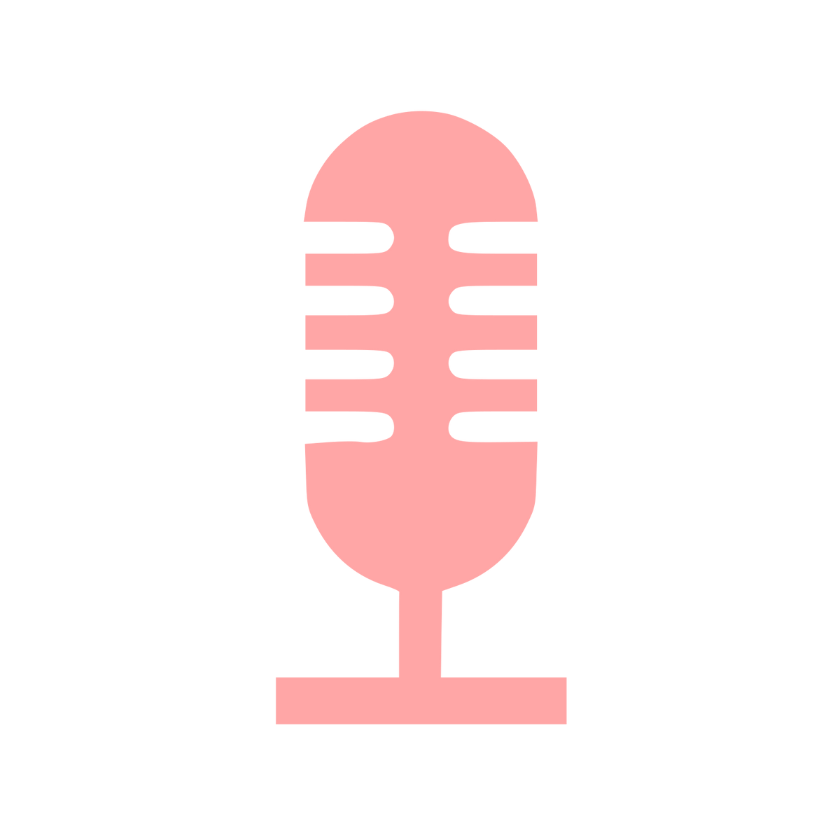 Retro Microphone Stand Logo #ffa6a6