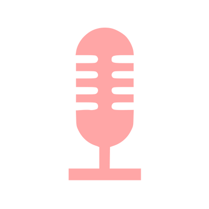 Retro Microphone Stand Logo #ffa6a6