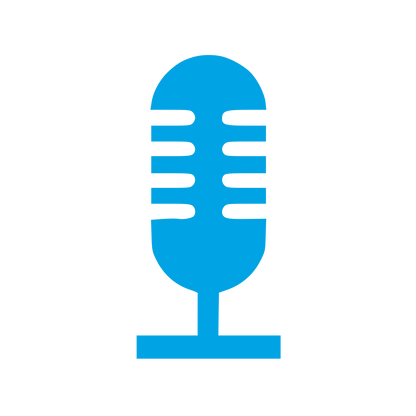 Retro Microphone Stand Logo #00a3e4