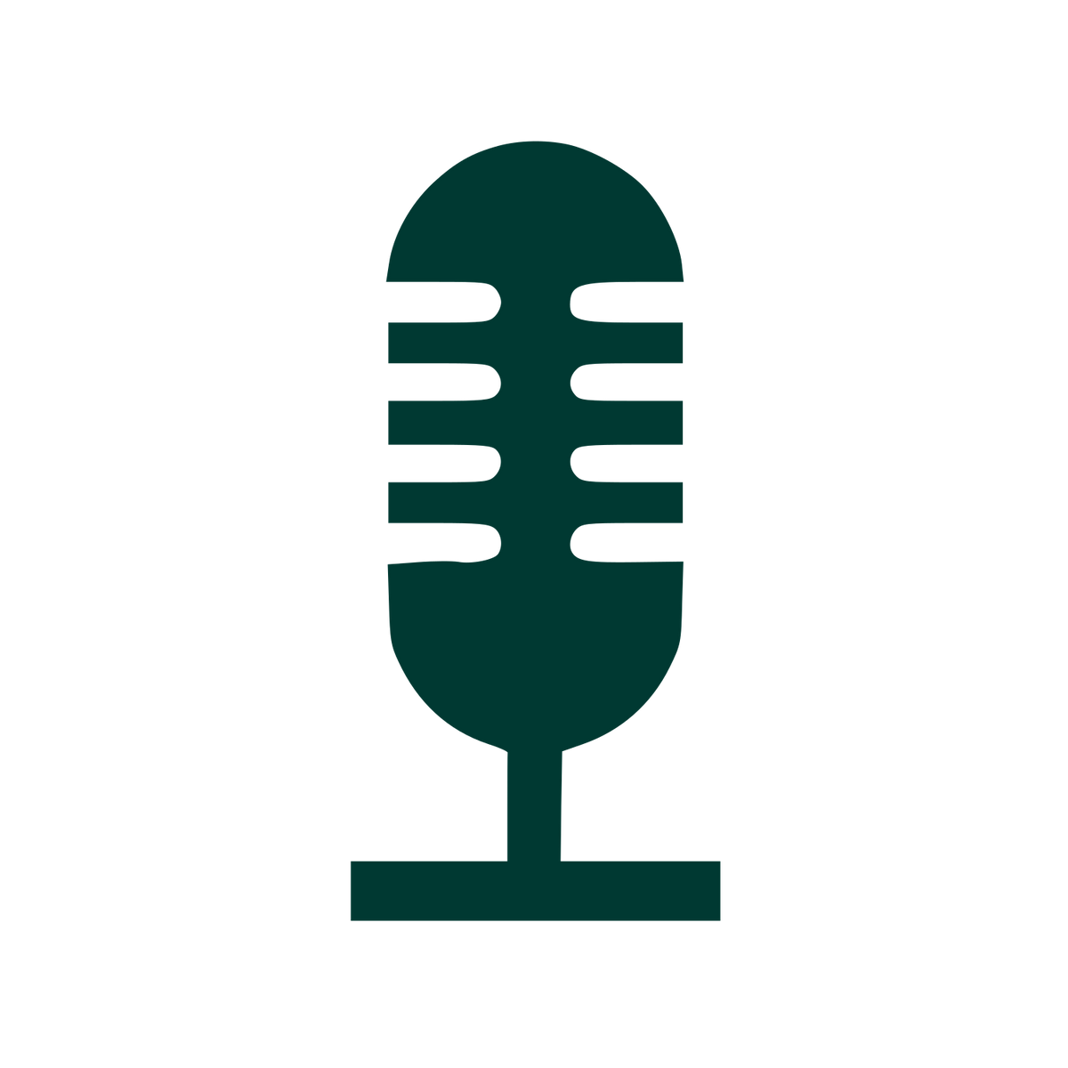 Retro Microphone Stand Logo #003932