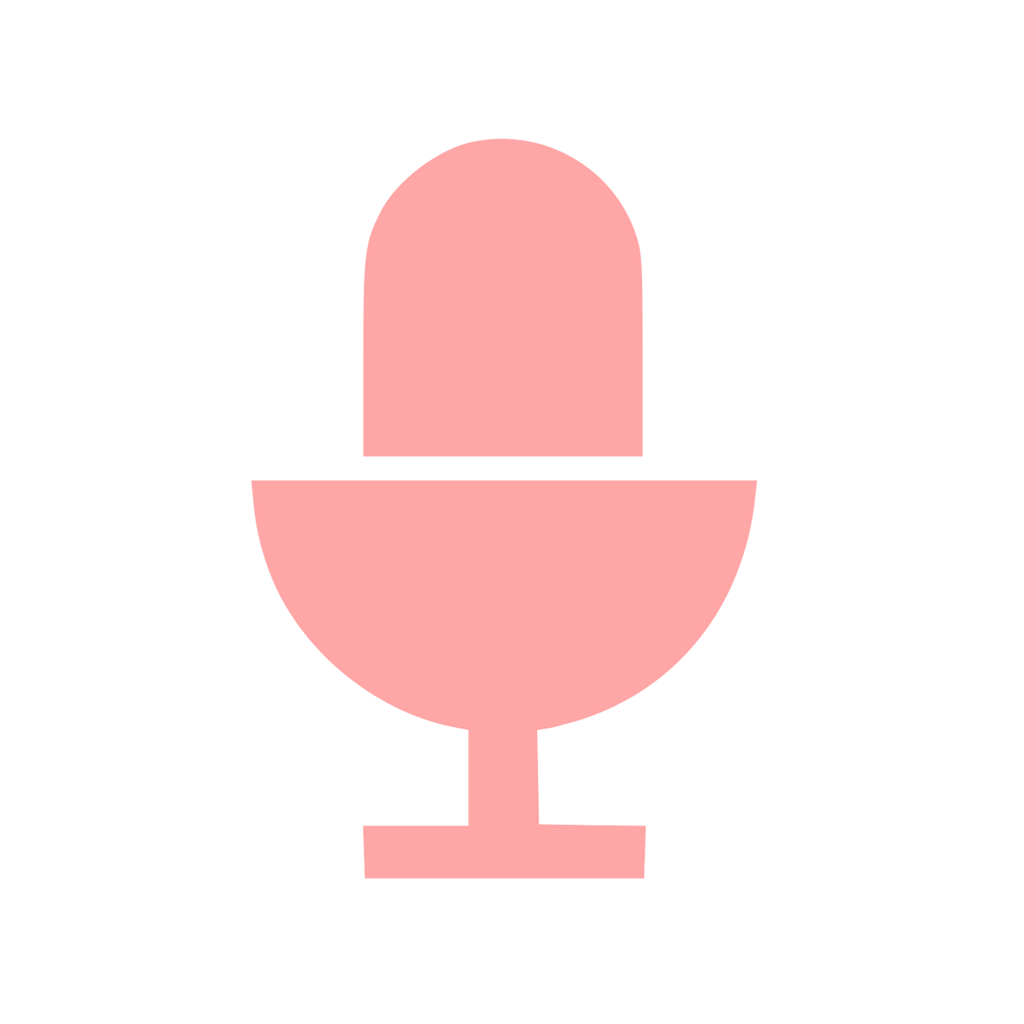 Microphone Silhouette Logo #ffa6a6