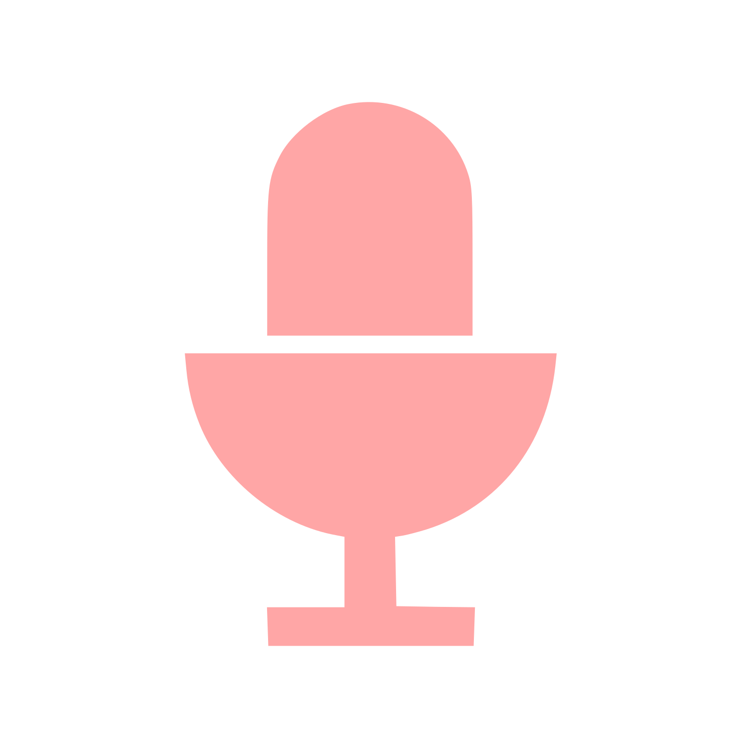 Microphone Silhouette Logo #ffa6a6