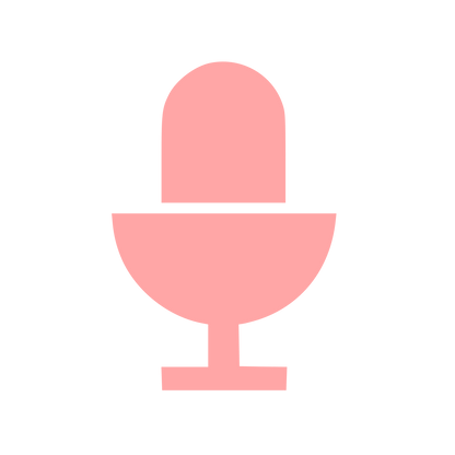 Microphone Silhouette Logo #ffa6a6