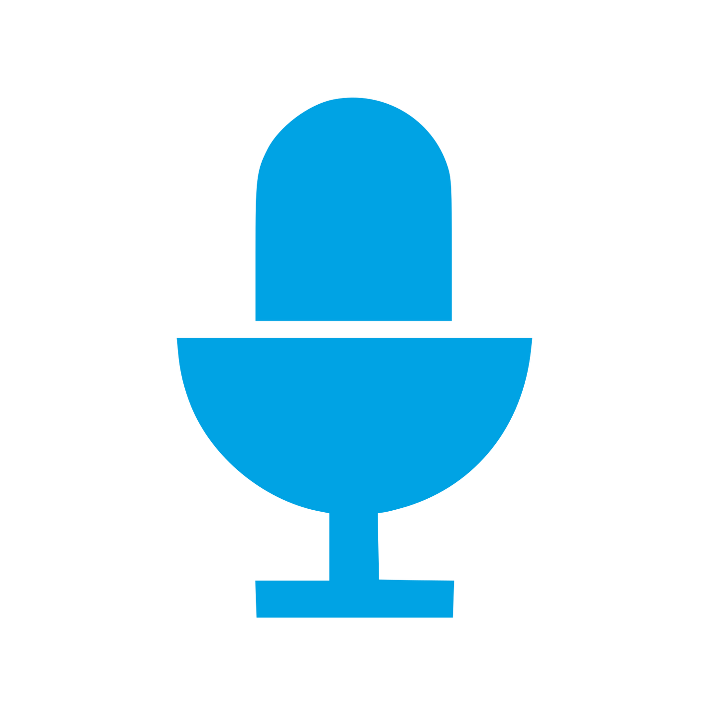 Microphone Silhouette Logo #00a3e4