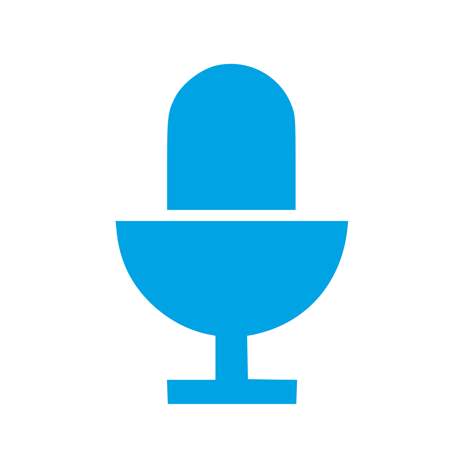 Microphone Silhouette Logo #00a3e4