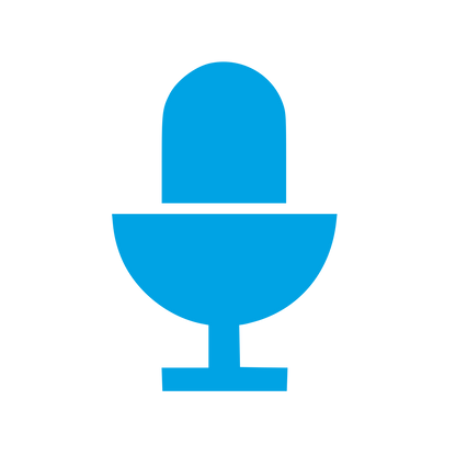 Microphone Silhouette Logo #00a3e4
