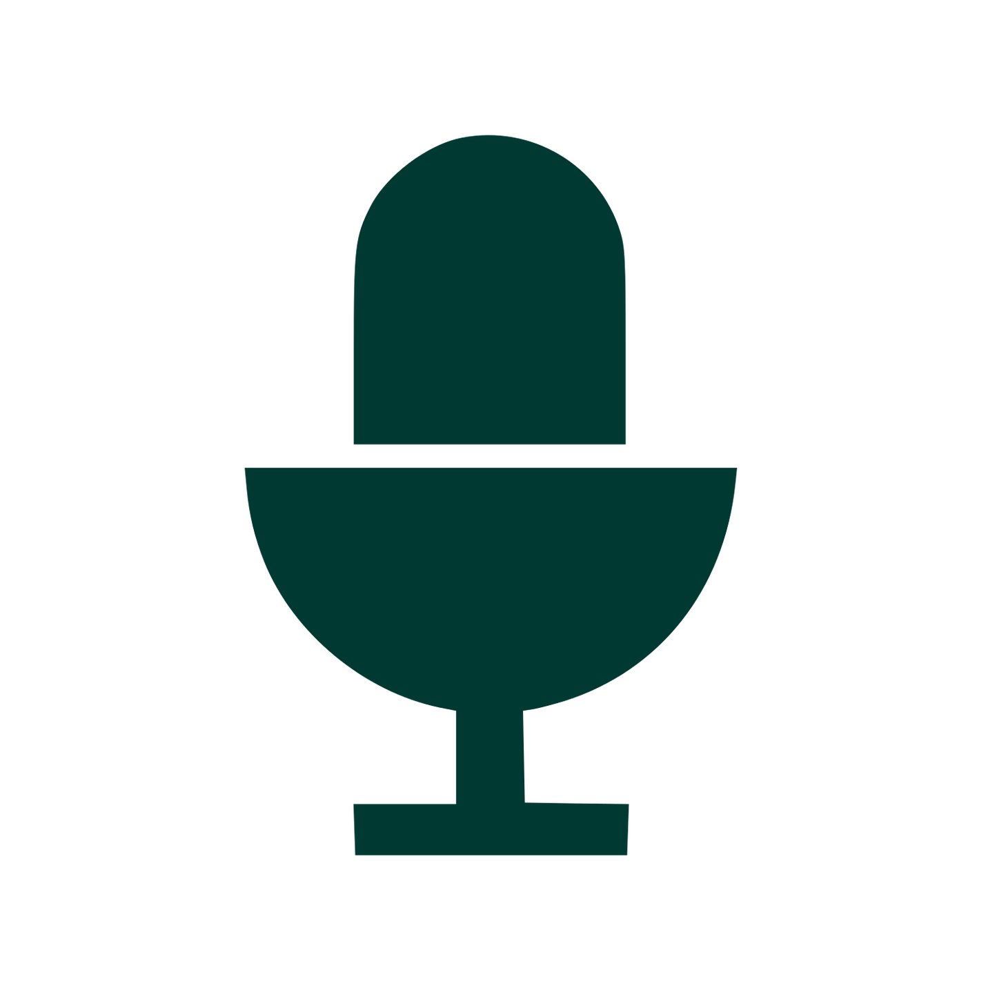 Microphone Silhouette Logo #003932