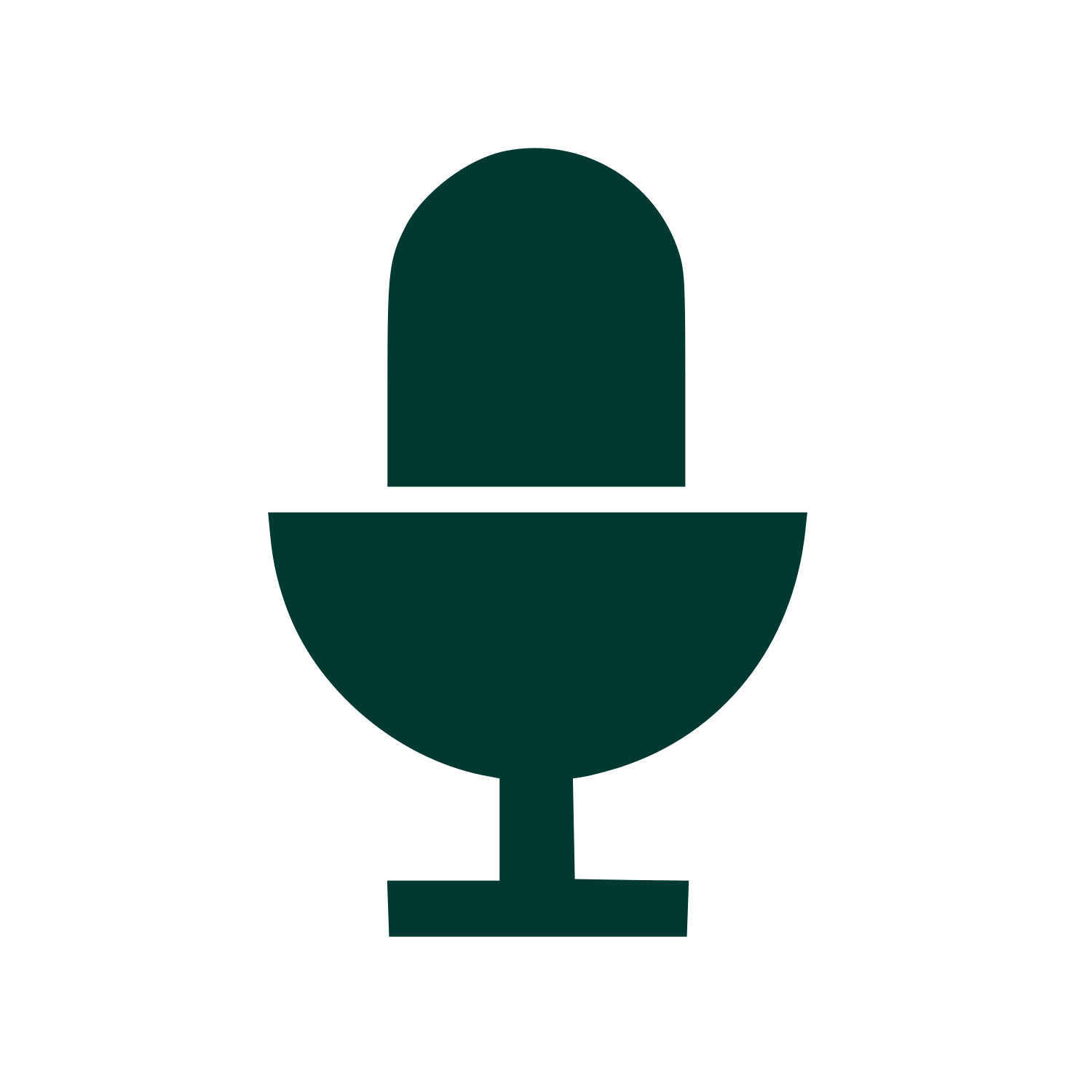 Microphone Silhouette Logo #003932