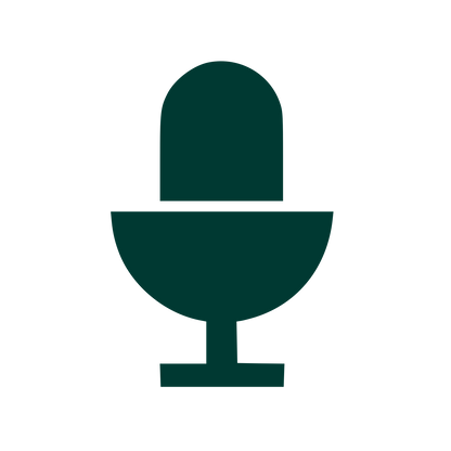 Microphone Silhouette Logo #003932