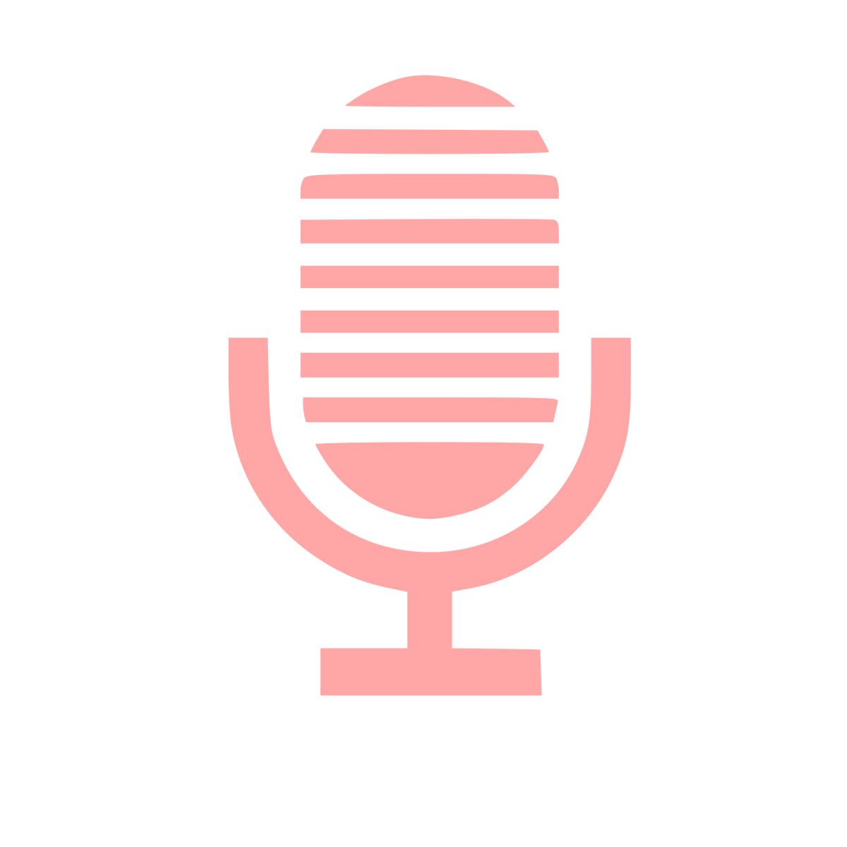 Striped Microphone Logo #ffa6a6