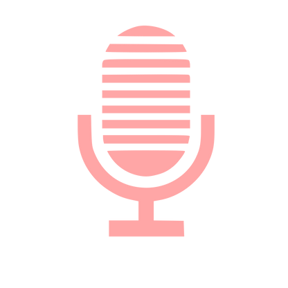 Striped Microphone Logo #ffa6a6