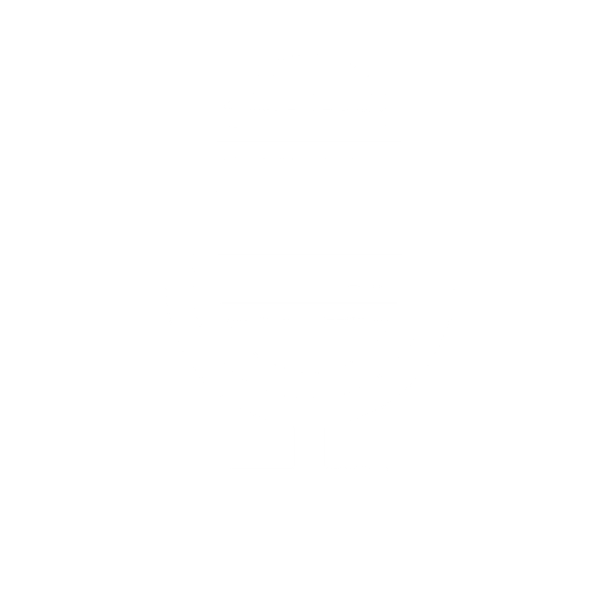 Striped Microphone Logo #ffffff
