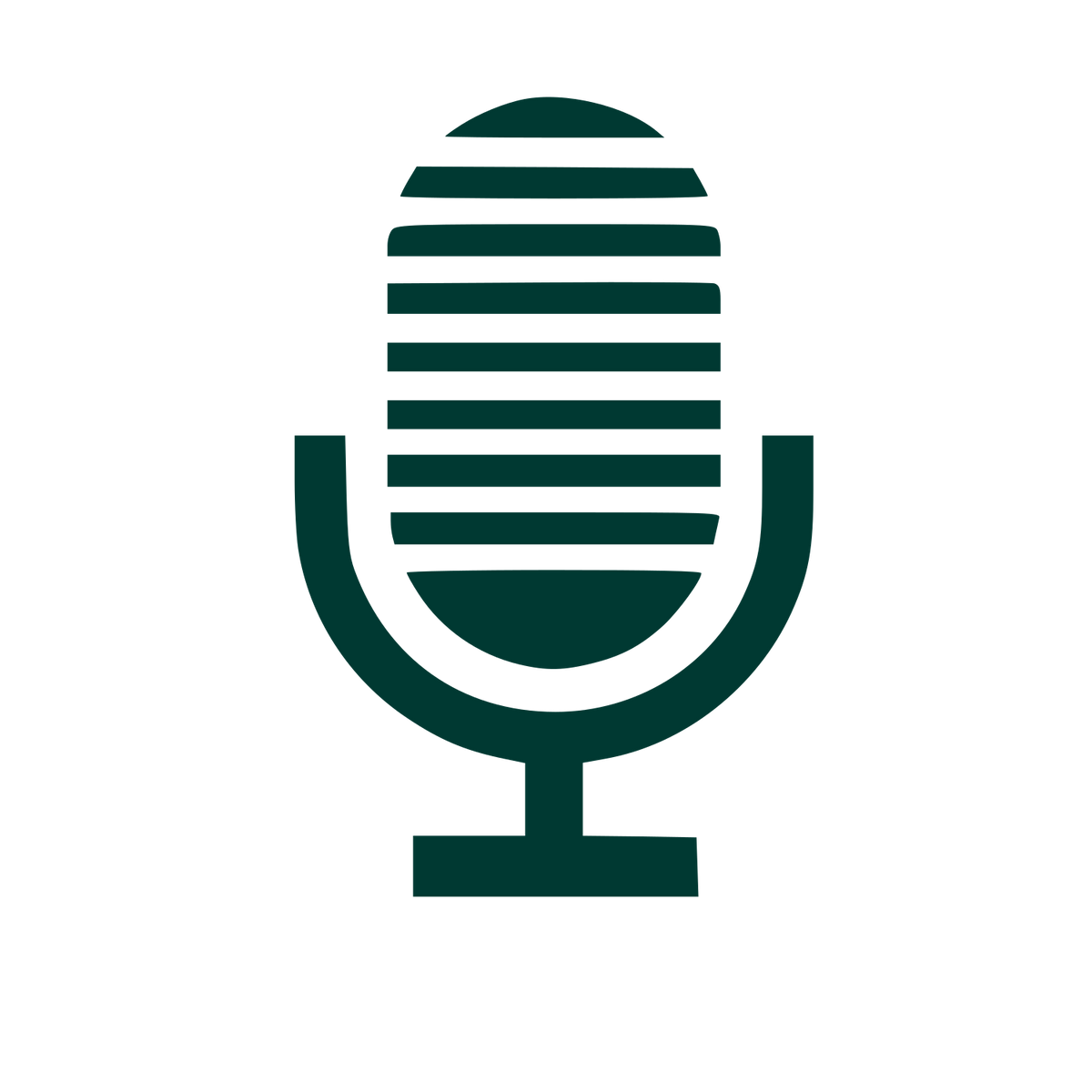 Striped Microphone Logo #003932