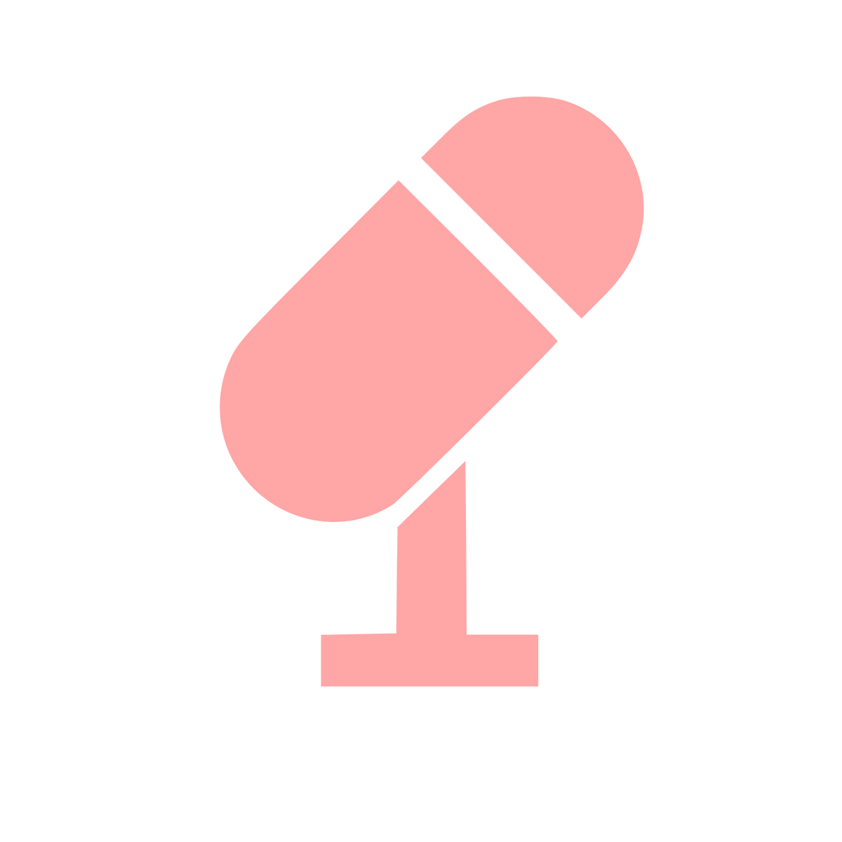 Studio Microphone Stand Logo #ffa6a6