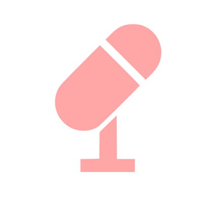 Studio Microphone Stand Logo #ffa6a6