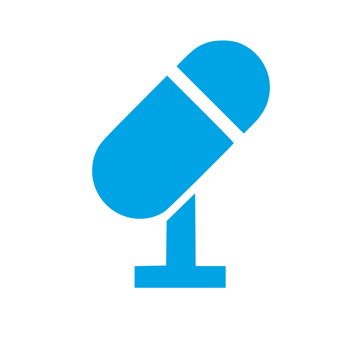 Studio Microphone Stand Logo #00a3e4
