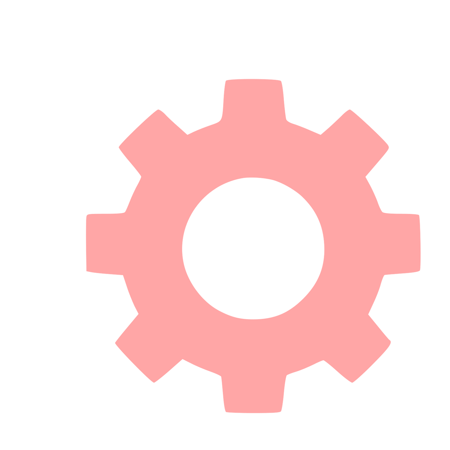 Gear Cog Settings Logo #ffa6a6