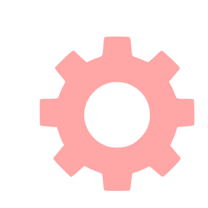 Gear Cog Settings Logo #ffa6a6