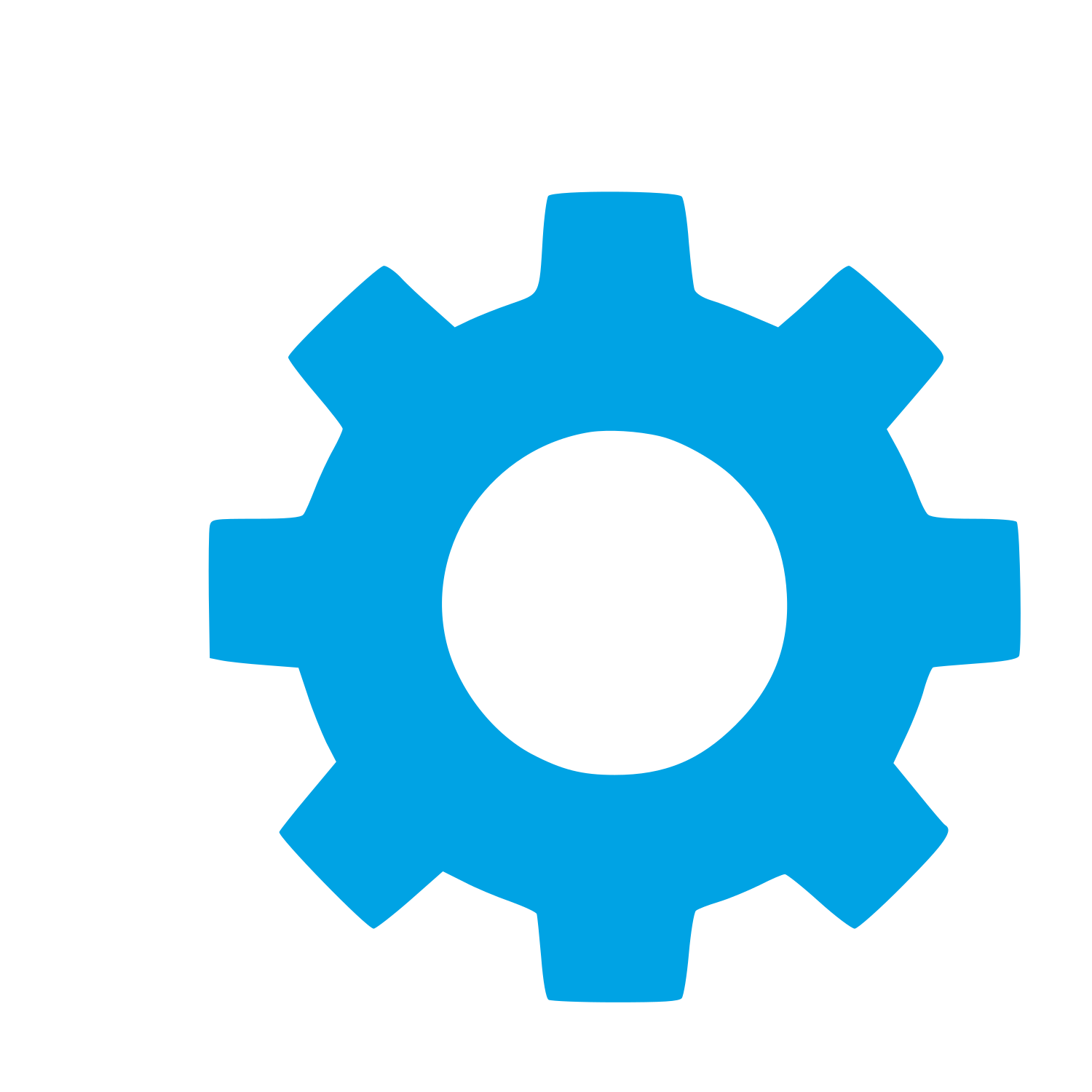 Gear Cog Settings Logo #00a3e4