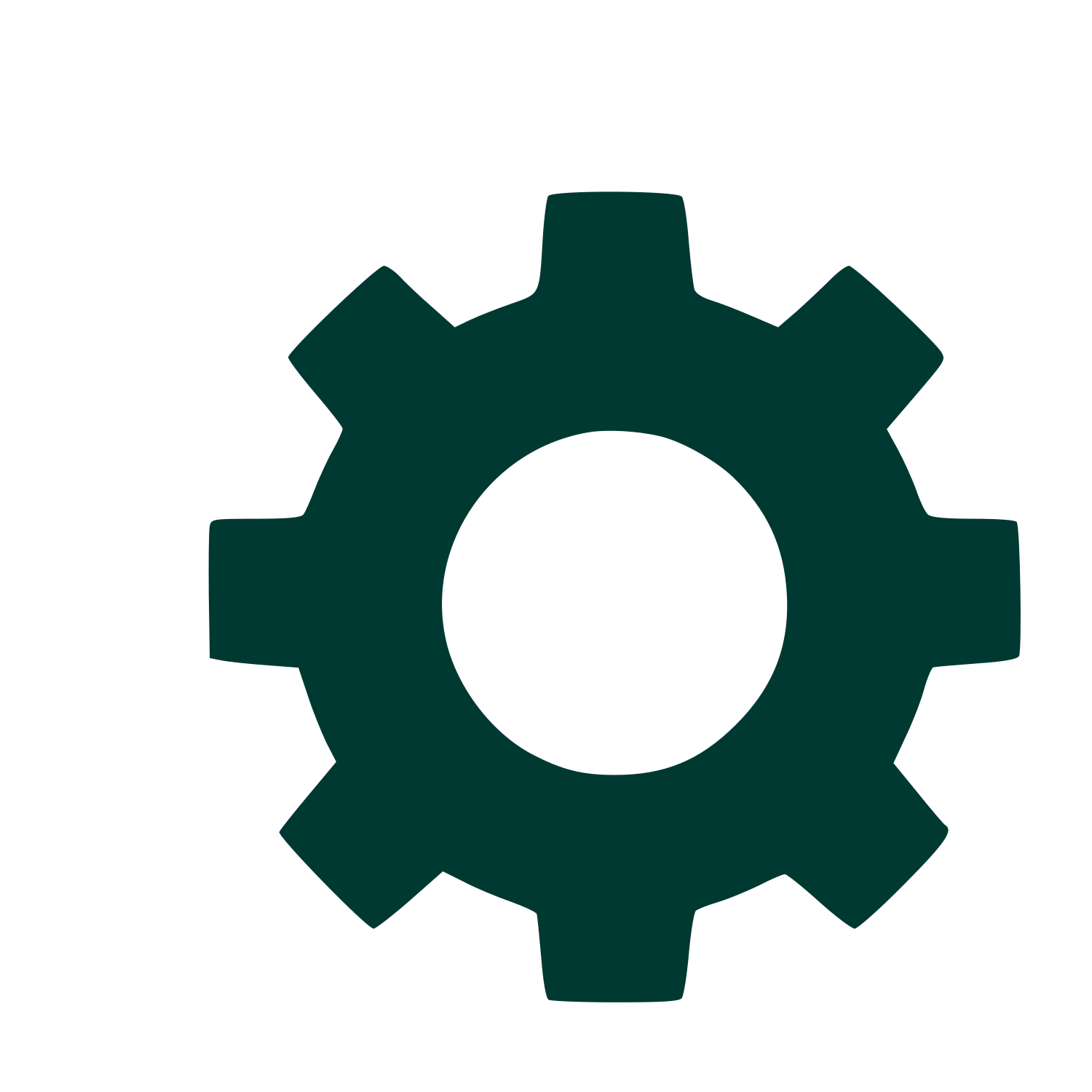 Gear Cog Settings Logo #003932
