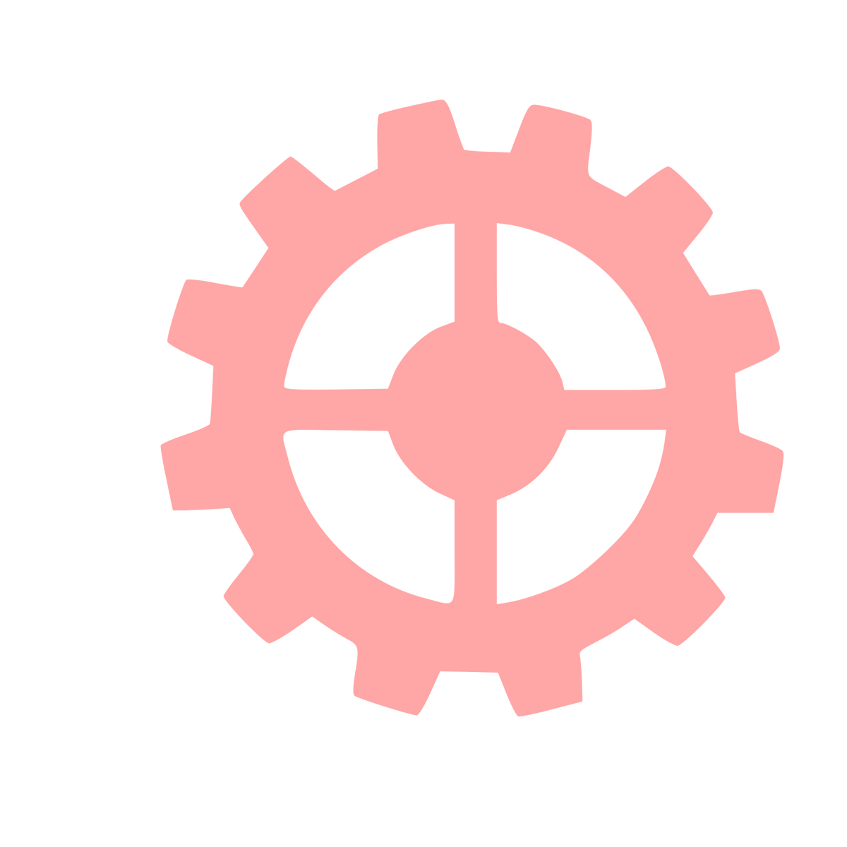 Gear Wheel Pictogram Logo #ffa6a6