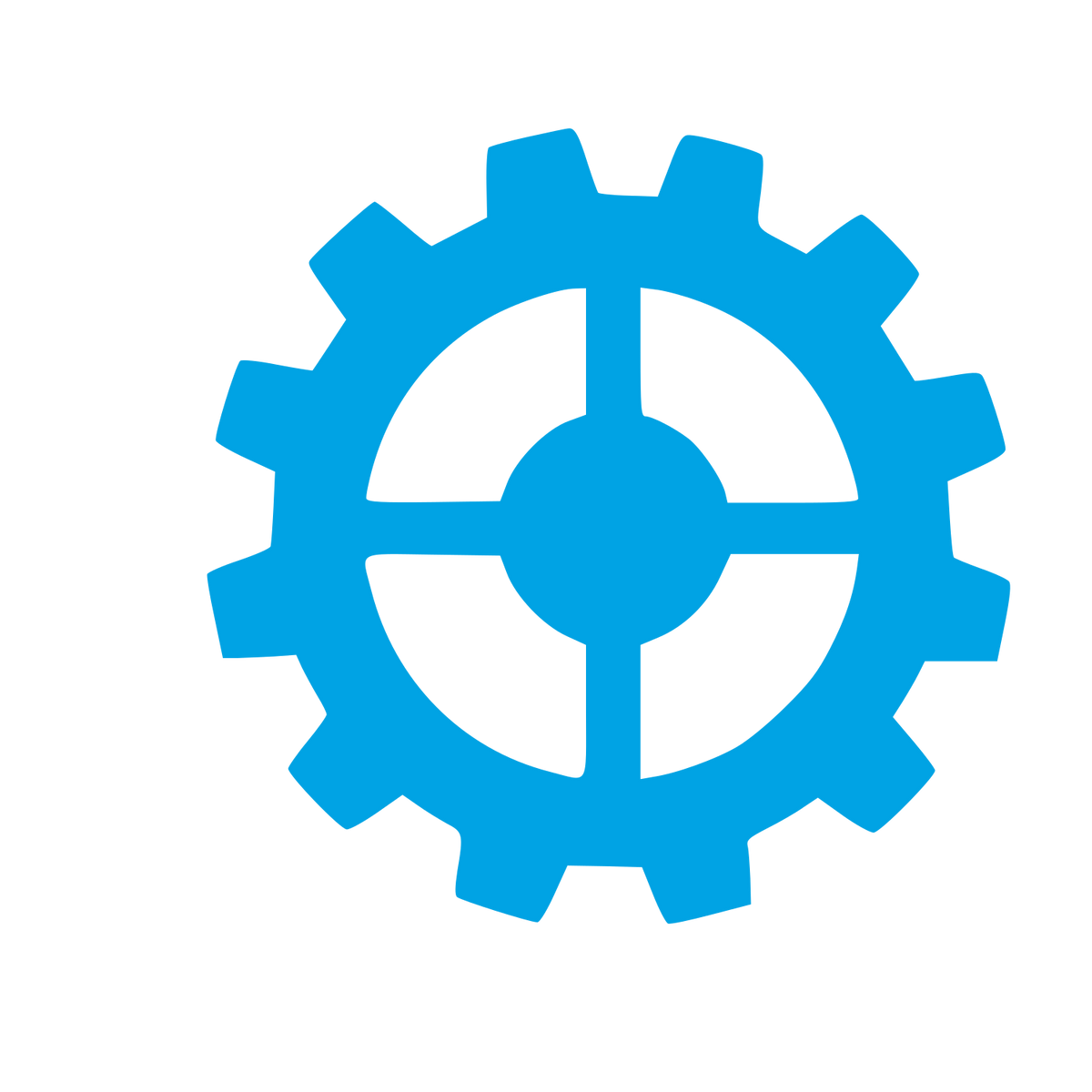Gear Wheel Pictogram Logo #00a3e4