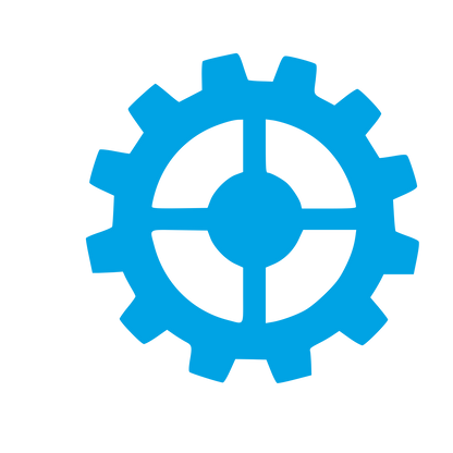 Gear Wheel Pictogram Logo #00a3e4