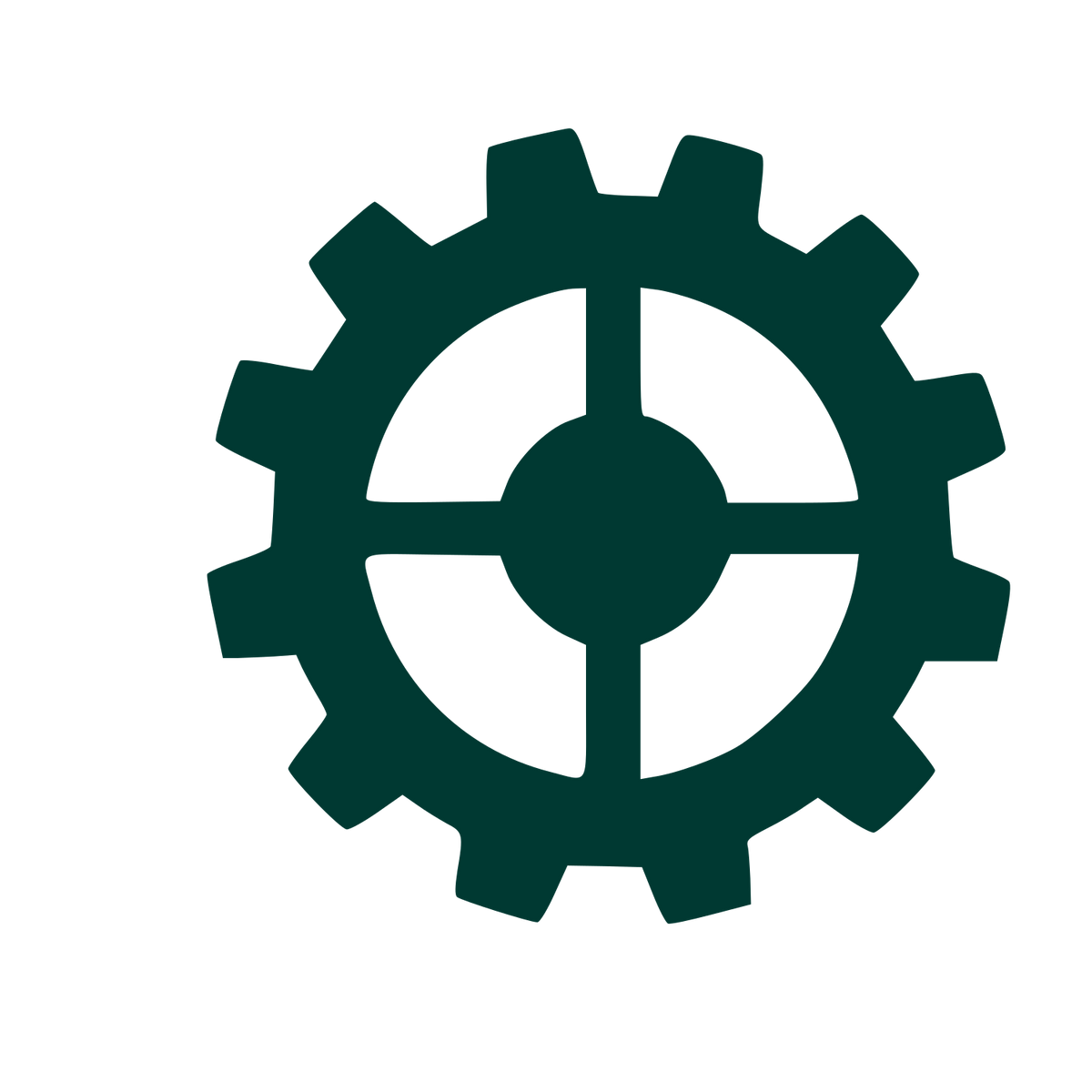 Gear Wheel Pictogram Logo #003932