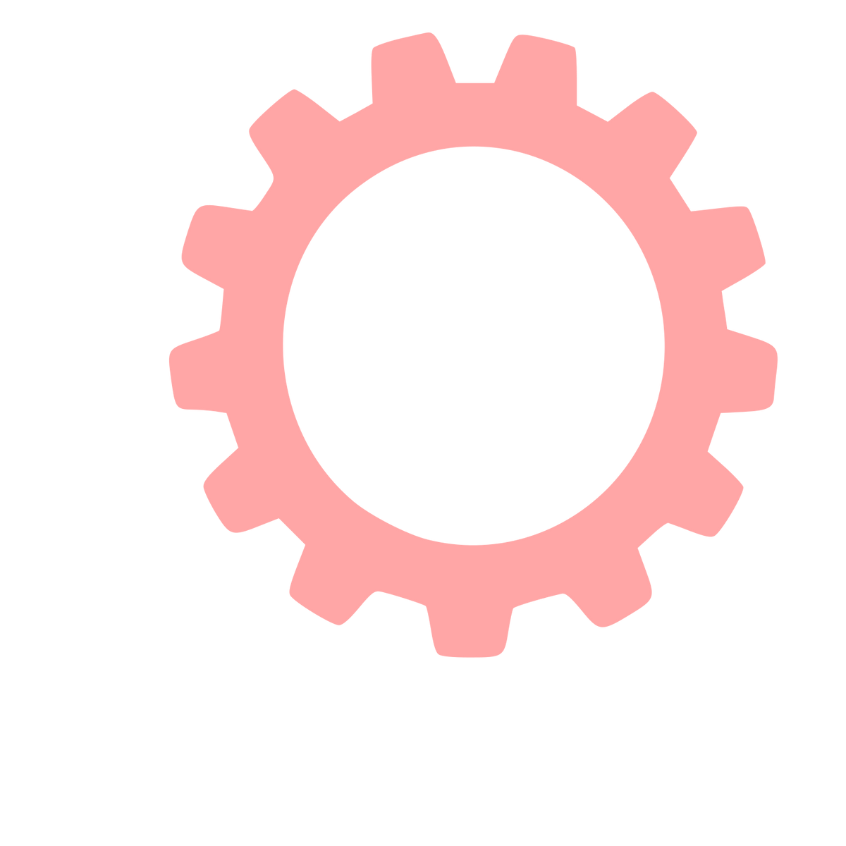 Gear Cog Wheel Logo #ffa6a6