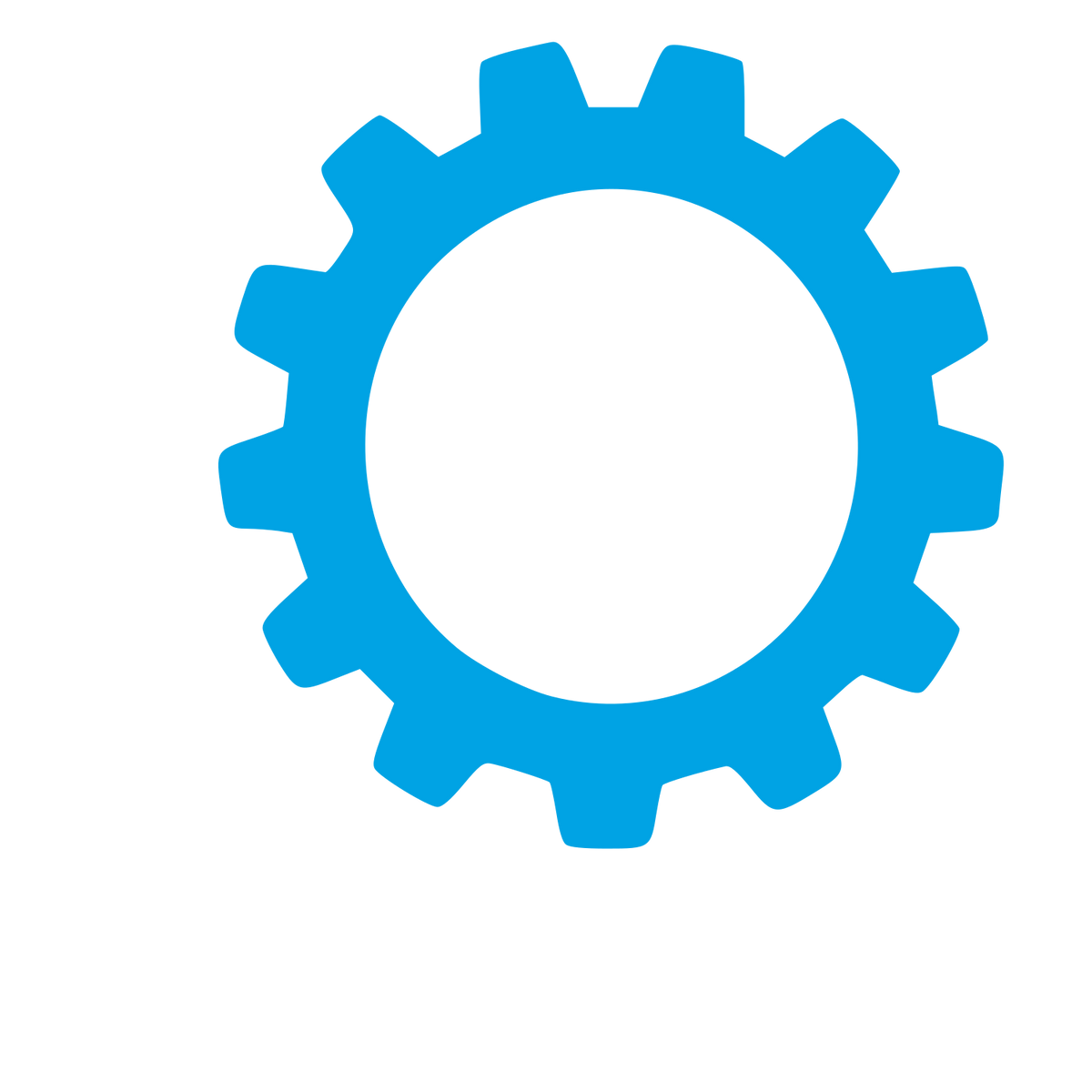 Gear Cog Wheel Logo #00a3e4