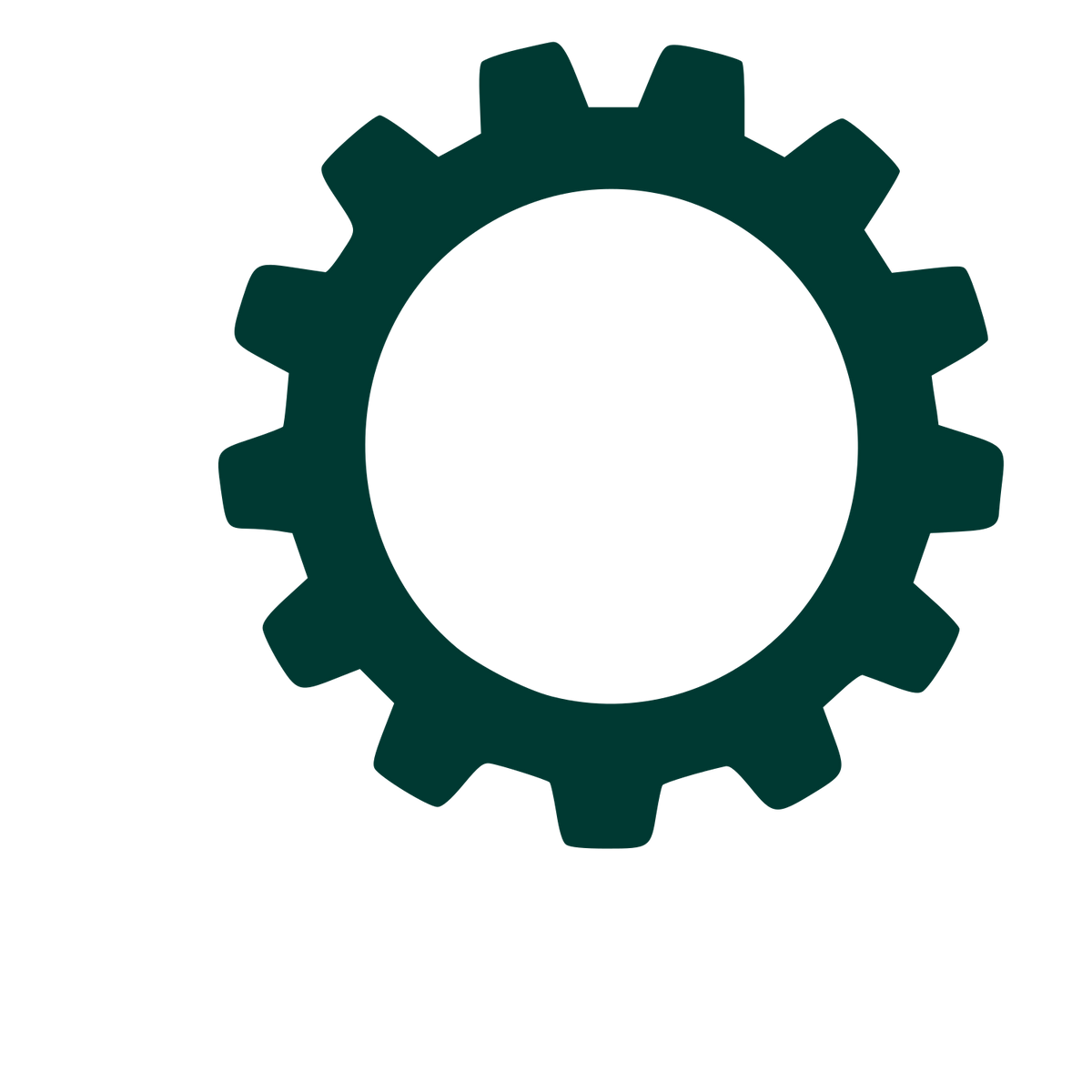 Gear Cog Wheel Logo #003932