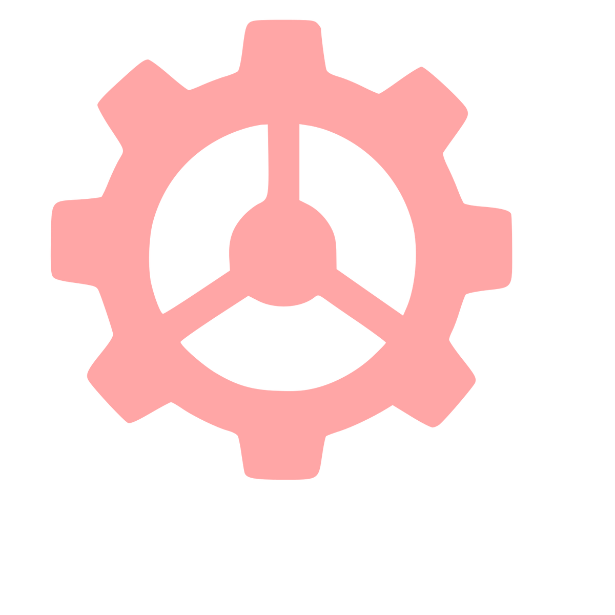 Gear Settings Pictogram Logo #ffa6a6