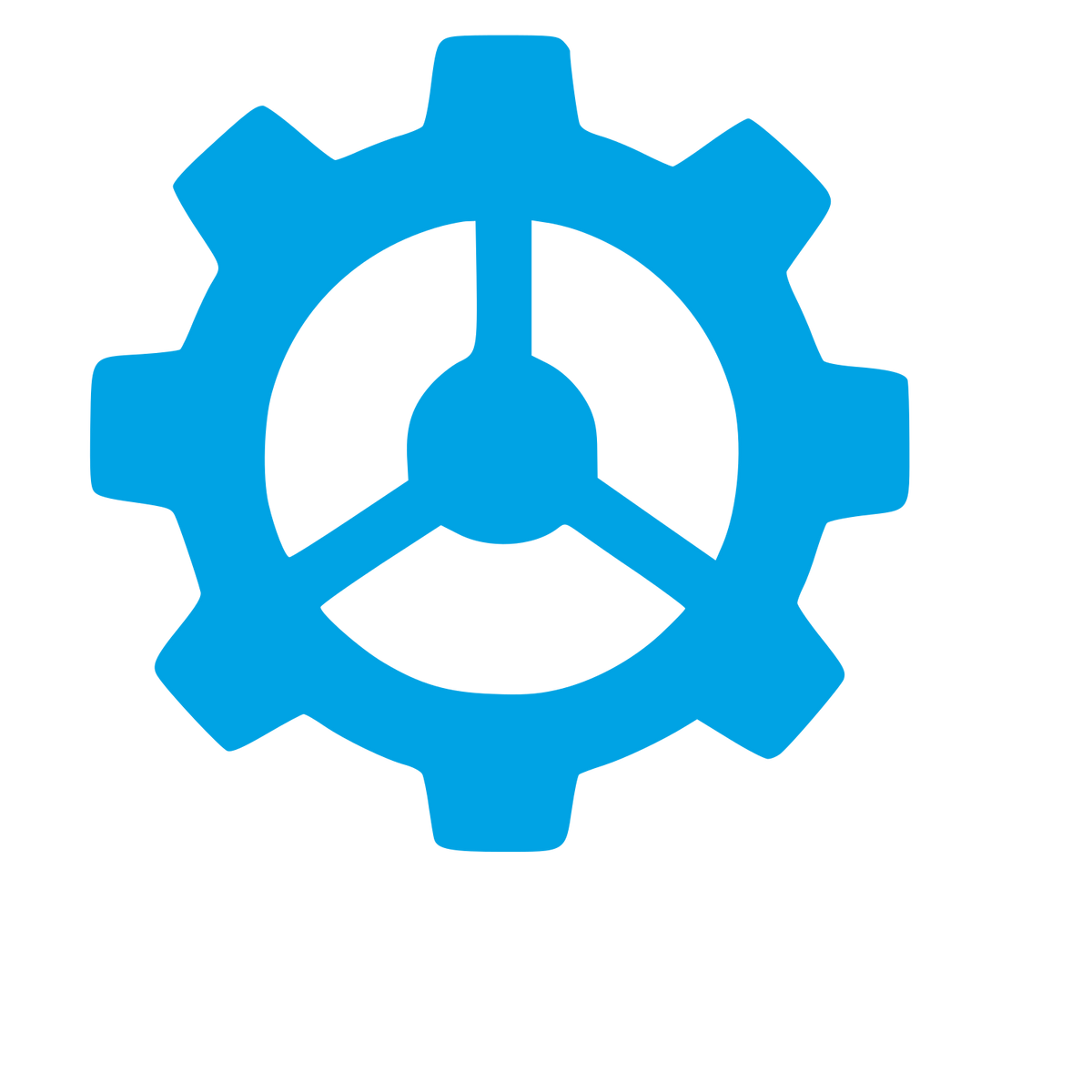 Gear Settings Pictogram Logo #00a3e4
