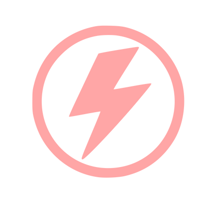 Lightning Bolt Circle Logo #ffa6a6