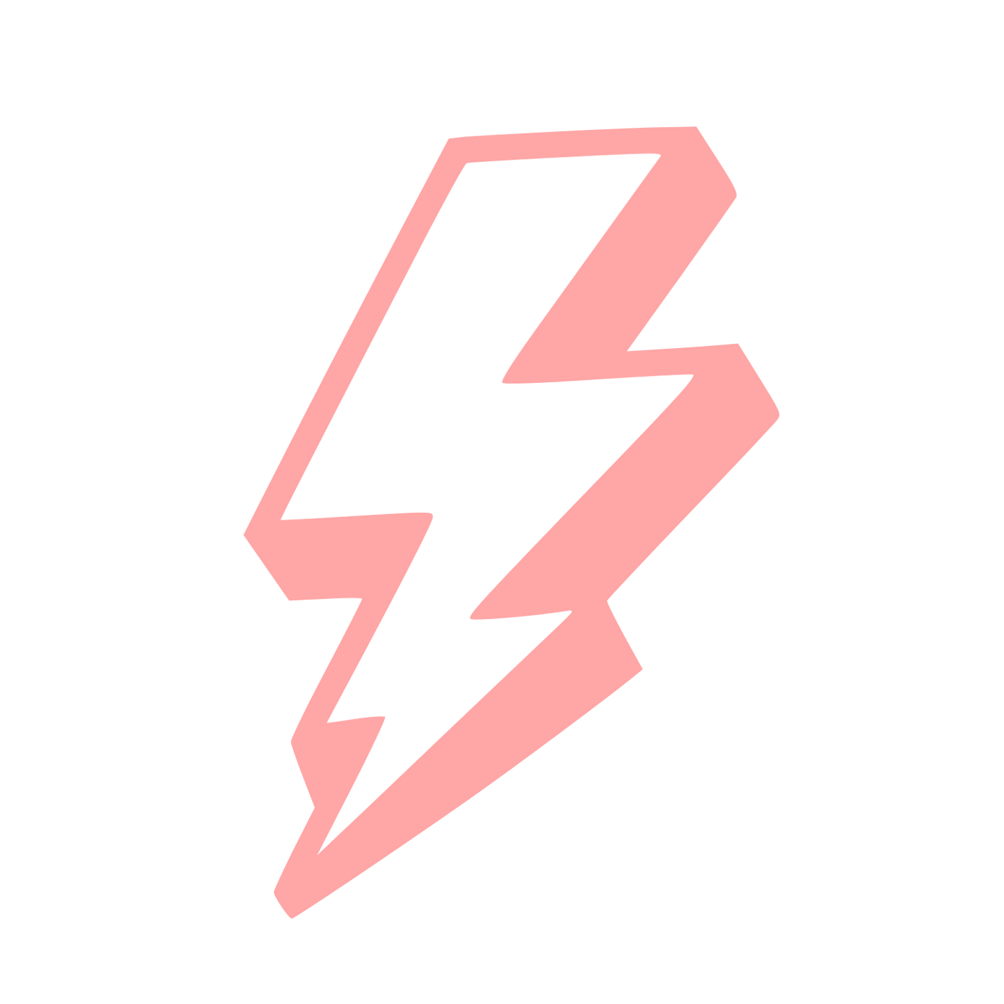 Tattoo Flash Lightning Bolt Logo #ffa6a6