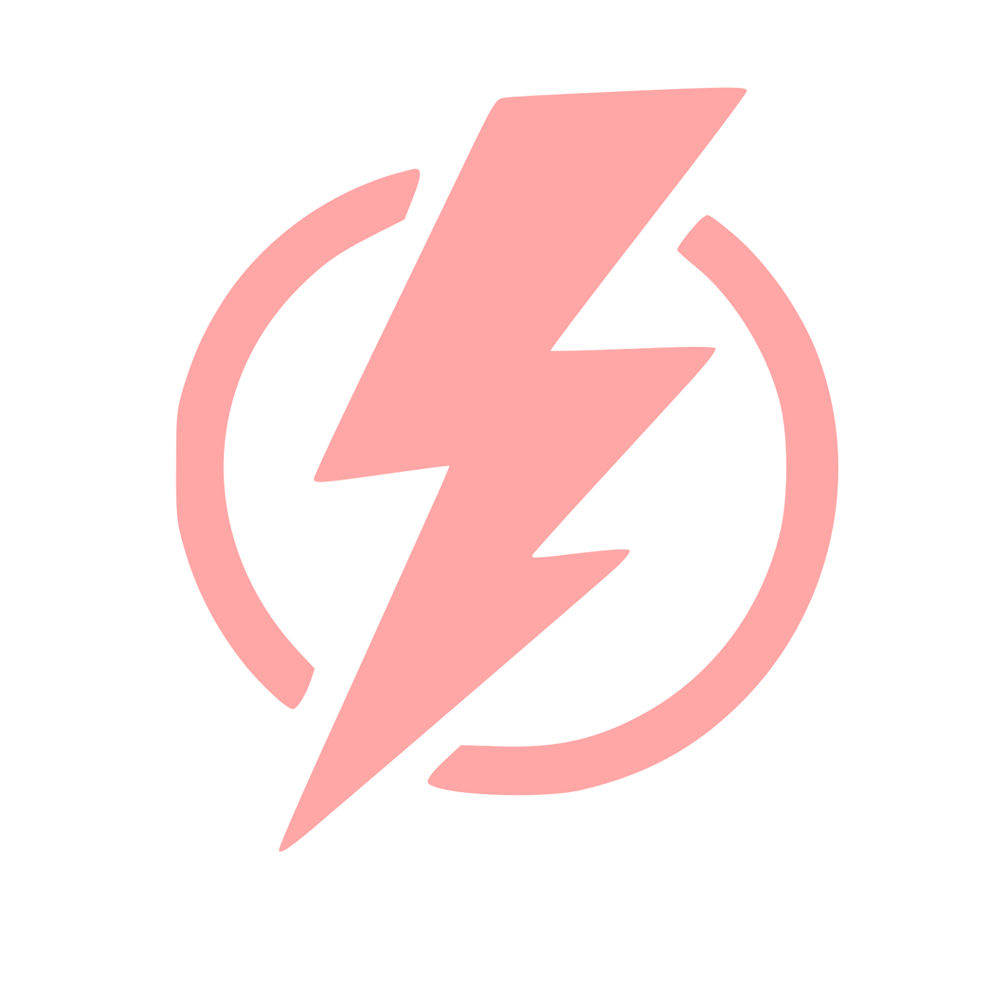 Lightning Bolt Circle Logo #ffa6a6
