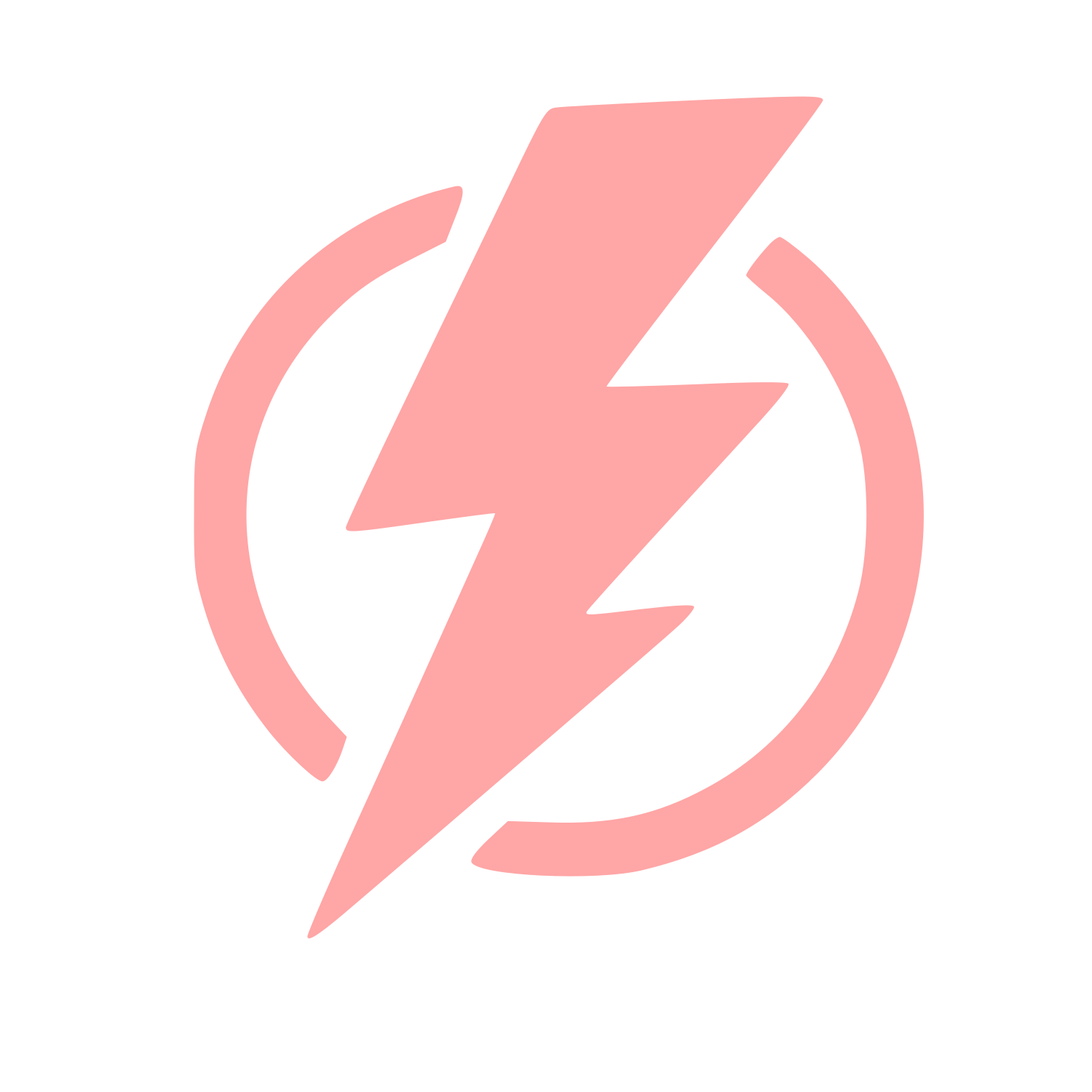 Lightning Bolt Circle Logo #ffa6a6
