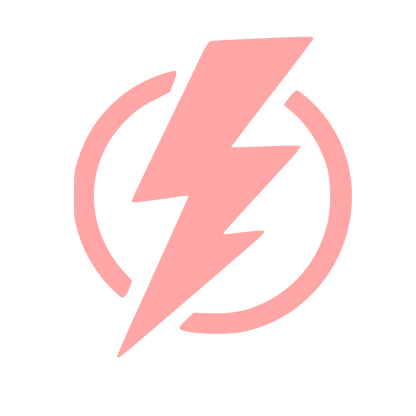 Lightning Bolt Circle Logo #ffa6a6