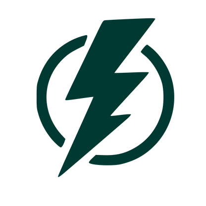 Lightning Bolt Circle Logo #003932