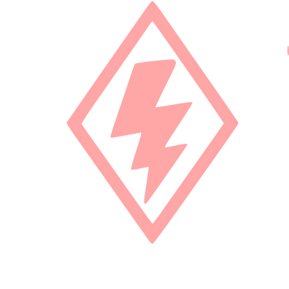 Lightning Bolt Diamond Logo #ffa6a6