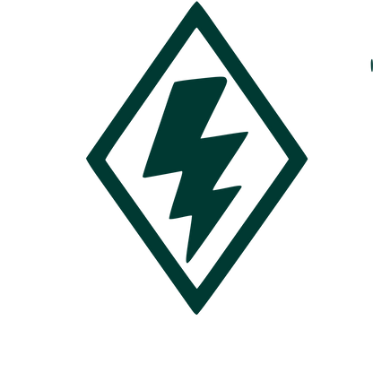 Lightning Bolt Diamond Logo #003932