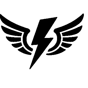 Lightning Bolt Wings Logo