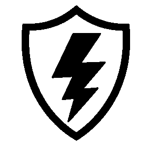 Lightning Bolt Shield Logo